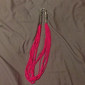 Hot pink statement necklace