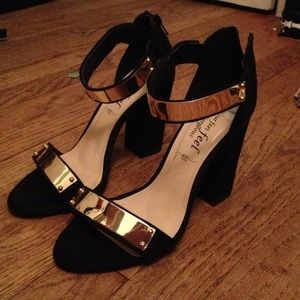 black and gold heels ASOS