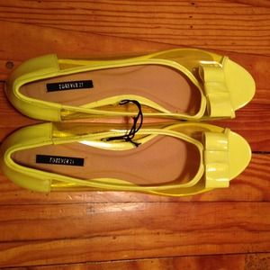 Neon Yellow flats