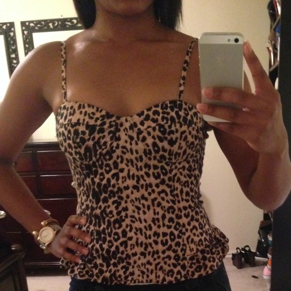 Leopard corset top.