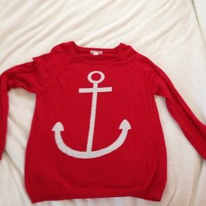Red Anchor Crew Neck