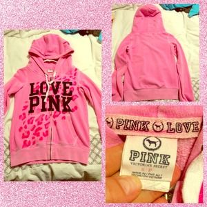 Pink VS full zip hoodie