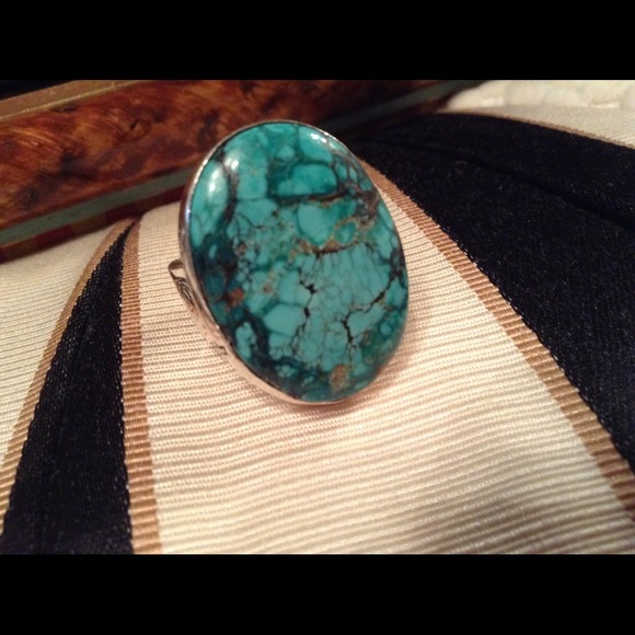 JES MAHARRY Custom Made Turquoise Ring- 7