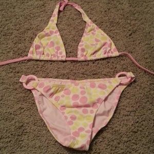 REDUCED! Pink\Yellow polka dot bikini