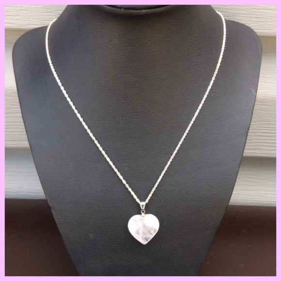 Jewelry - Genuine Rose Quartz Heart Charm.