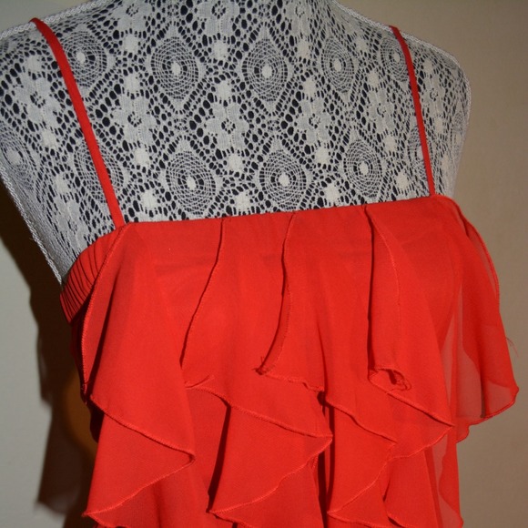 Red Ruffle Dress - Picture 2 of 4