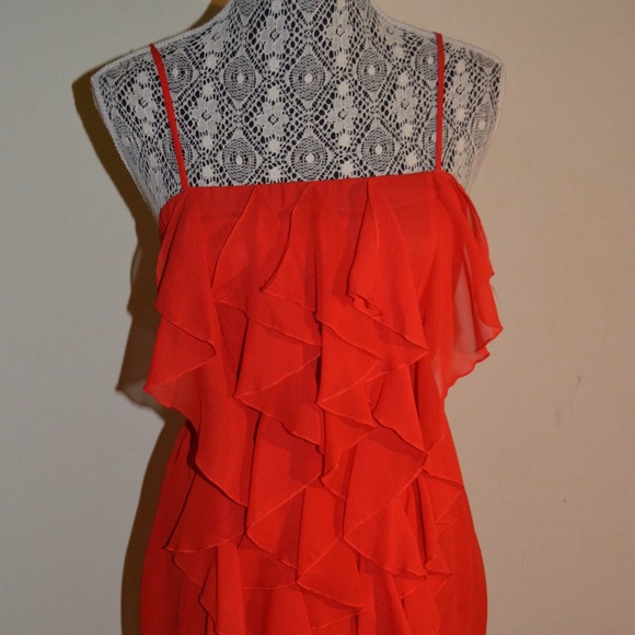 Red Ruffle Dress - Picture 3 of 4
