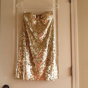 Golden party dress