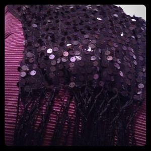Black Scarf with with sequins