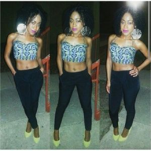 **2 bright and edgy crop tops!**