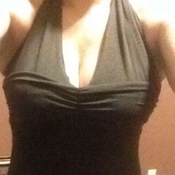 Brown halter top
