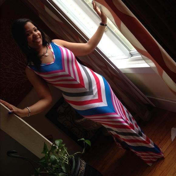 Chevron maxi dress