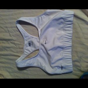 White Nike dry fit sport bra