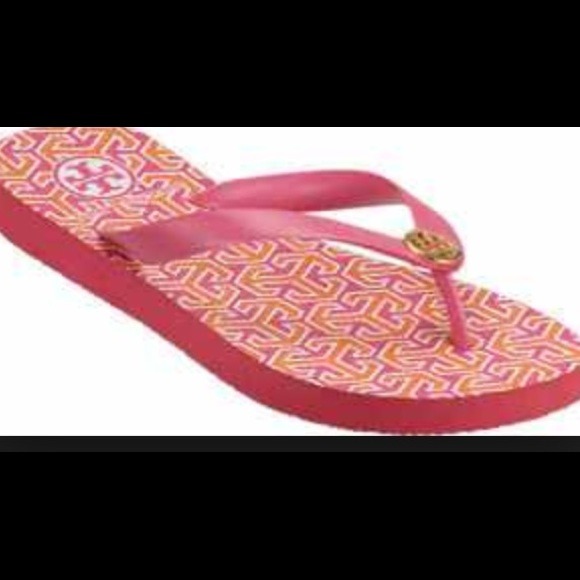 Authentic Toryburch flip flop white & pink in 8 - Picture 4 of 4