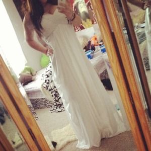 All white wedding dress