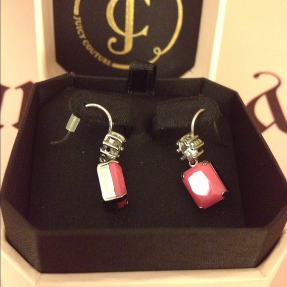 🚫BUNDLED🚫💯%Auth JUICYCOUTURE Pink Drop Earrings - Picture 3 of 4