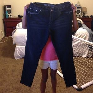 Distressed black jeans size 14