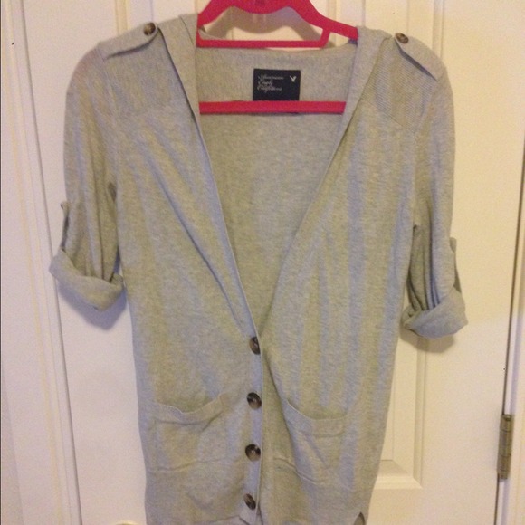 Grey Button Up Cardigan