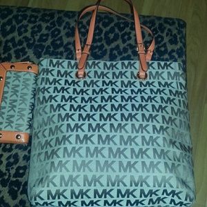 Authenic MK Shoppers Bag and Wallet bundle