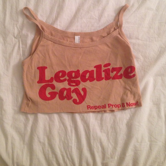 Legalize Gay American Apparel Crop Top