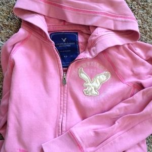 American eagle pink zip up