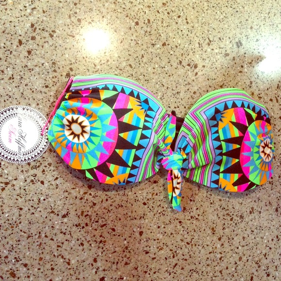 Mara Hoffman bandeau bikini top, size medium! NWT!