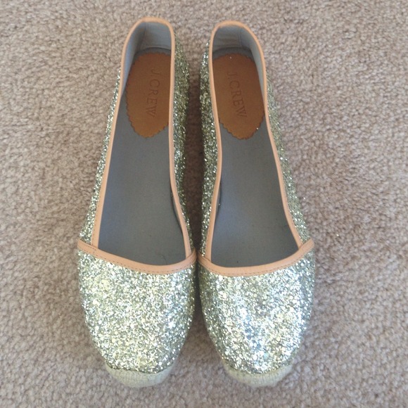J. Crew Emmeline glitter espadrilles