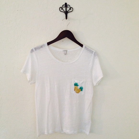 J. Crew Pineapple Pocket Tee