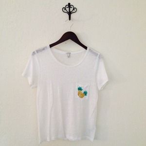J. Crew Pineapple Pocket Tee