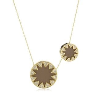 House of Harlow Double starburst necklace in brown