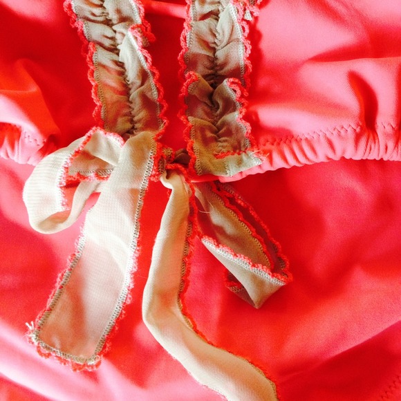 Victoria's Secret Coral Ruffle Bikini - Picture 3 of 4