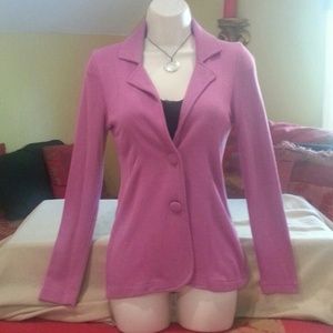 Tapered purple blazer
