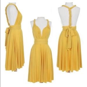 Convertible infinity dress yellow size S