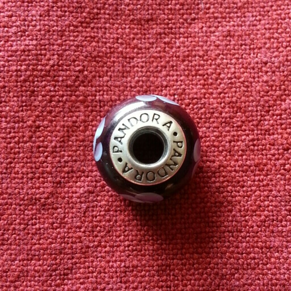 Pandora discontinued purple murano glass bead