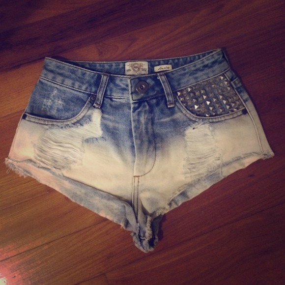 River island studded ombré hot shorts