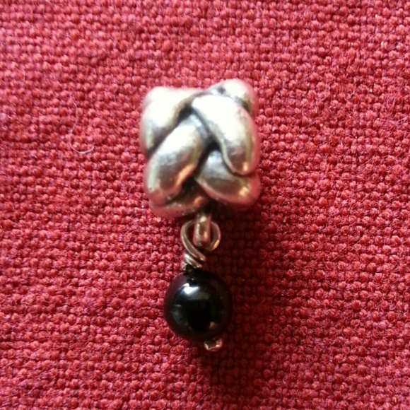 Pandora braid onyx dangle bead