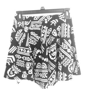 black and white tribal skater skirt