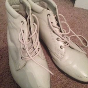 white high top shoes