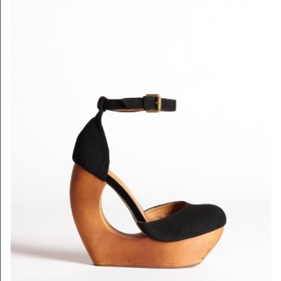 Jeffrey Campbell rockette in black and wood