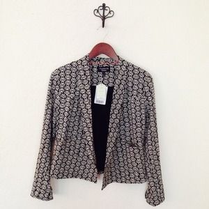 Anthropologie Feathers by Tolani Blazer