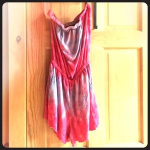 Cute tydye strapless romper