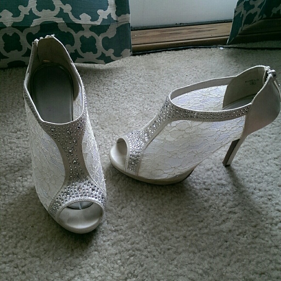Ivory heels from David's Bridal