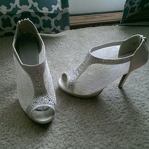 Ivory heels from David's Bridal