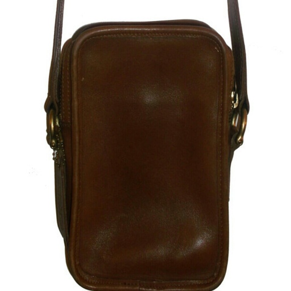 SOLD VINTAGE AUTHENTIC BROWN COACH LEATHER HANDBAG - Picture 2 of 4