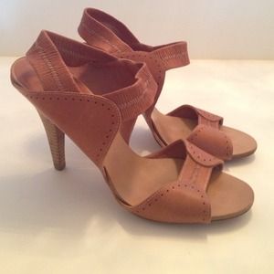 Chloé Brown Leather Elastic Heels