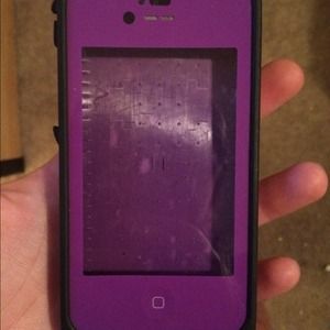 Purple lifeproof case iPhone 4/4s