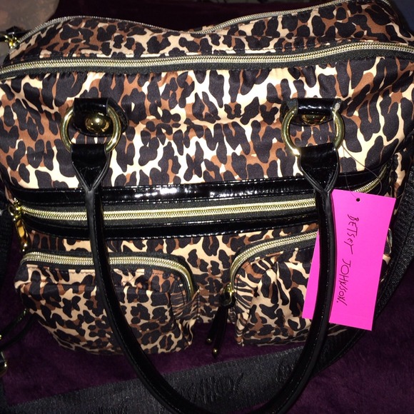 NWT Betsey Johnson Leopard Tote.