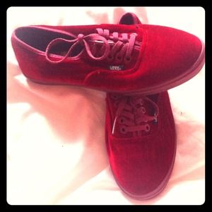 Velvet red vans