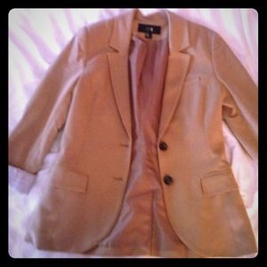 camel cotton blazer