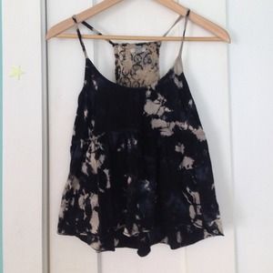 Urban Outfitters/ Ecote Black Tie Dye Tank Top